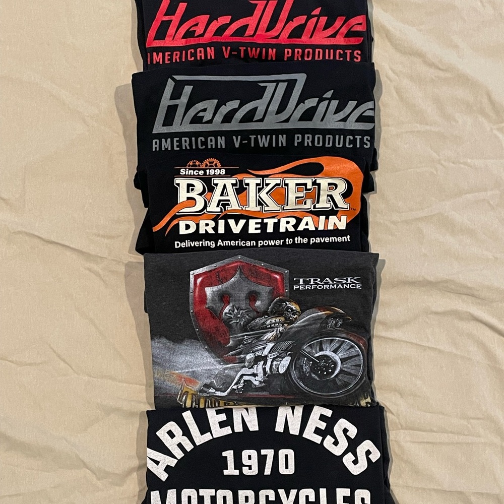 Harley-Davidson Motorcycle companies 5 T-Shirts Bundle
